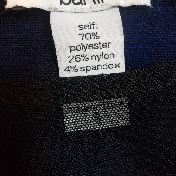 💚5/$25 Bar III Royal Blue & Black Mesh Fit & Flare Sleeveless Mini Dress - Picture 4 of 10